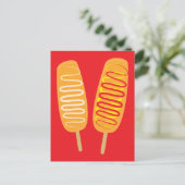 Koreanische Corn Dogs Postkarte (Stehend Vorderseite)