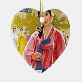 Koreanische Damen, die Hanbok tragen Keramik Ornament (Rechts)