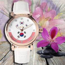 Koreanische Flag-Uhr, Herz, Liebe Südkorea Armbanduhr
