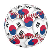 Koreanische Flagge, Herz - Baseballs, Liebe Südkor Baseball (Vorderseite)