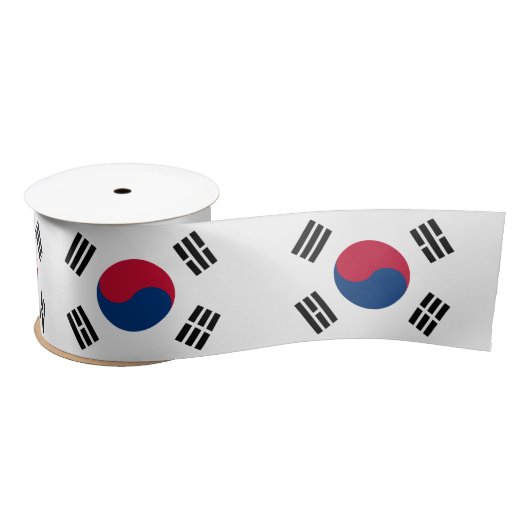 Koreanische Flagge - Reise, Urlaub/Sport Satinband (Spule)