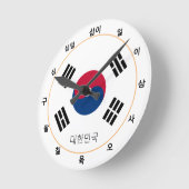 Koreanische Flagge / Südkoreanisches Haus / Chines Runde Wanduhr (Winkel)