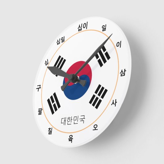 Koreanische Flagge / Südkoreanisches Haus / Chines Runde Wanduhr (Winkel)