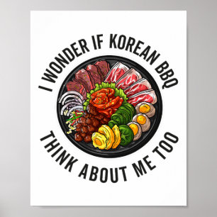 Koreanische Grillen Funny Korean Byrbecue Food Lov Poster