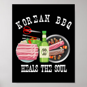 Koreanische Grillen und Soju heilen das Soul lusti Poster