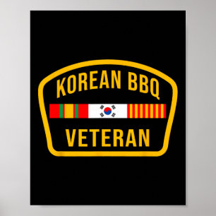 Koreanische Grillen Veteran Funny Food Lover Gym C Poster