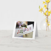 Koreanische Gruß-Karte des Teddybär-I-Love-You/ Karte (Gelbe Blume)