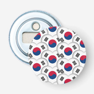 Koreanische Herz- und koreanische Flagge / Südkor Flaschenöffner