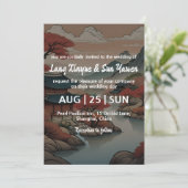 koreanische Hochzeitseinladung Einladung (Stehend Vorderseite)