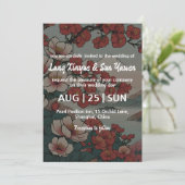 koreanische Hochzeitseinladung Einladung (Stehend Vorderseite)