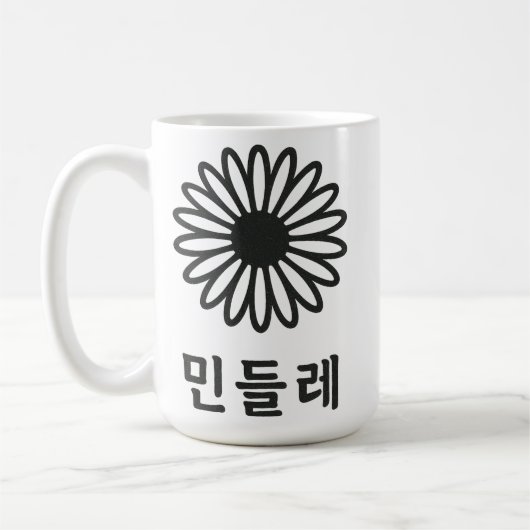Koreanische kalligraphische Kunst" Kaffeetasse (Links)