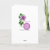 koreanische Karte des neuen Jahres mit Rose von (Rückseite)