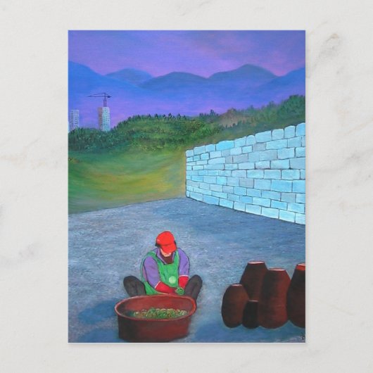 Koreanische Kimchi-Frau Postkarte (Vorderseite)