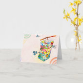 Koreanische Kunst und Kultur Karte (Gelbe Blume)