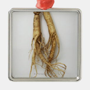 koreanische Nahrung, Ginseng Silbernes Ornament