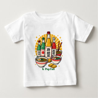 Koreanische Popkultur-Brustdruck Baby T-shirt