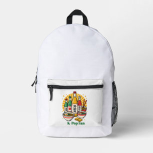 Koreanische Popkultur-Brustdruck bedruckter Rucksa Rucksack