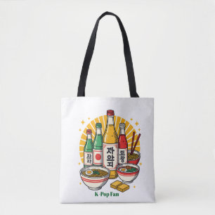Koreanische Popkultur-Brustdruck bedruckter Rucksa Tasche