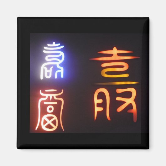 koreanische Symbole zwei Magnet (Vorne)