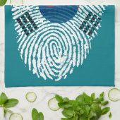 Koreanische Touchfingerabdruckflagge Geschirrtuch (Gefaltet)