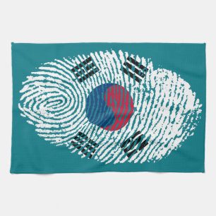 Koreanische Touchfingerabdruckflagge Geschirrtuch
