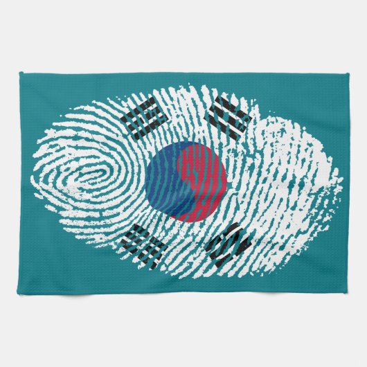 Koreanische Touchfingerabdruckflagge Geschirrtuch (Horizontal)