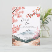 Koreanische traditionelle Hochzeit Einladung (Stehend Vorderseite)