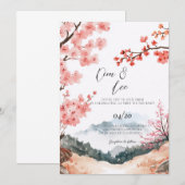 Koreanische traditionelle Hochzeit Einladung (Vorne/Hinten)