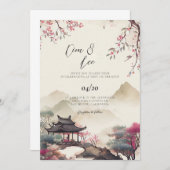 Koreanische traditionelle Landschaft Einladung zur (Vorne/Hinten)