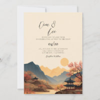 Koreanische traditionelle Landschaft Hochzeitseinl