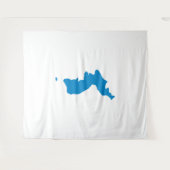 Koreanische Vereinheitlichungs-Flagge Wandteppich (Vorderseite (Horizontal))