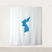 Koreanische Vereinheitlichungs-Flagge Wandteppich (Vorderseite)