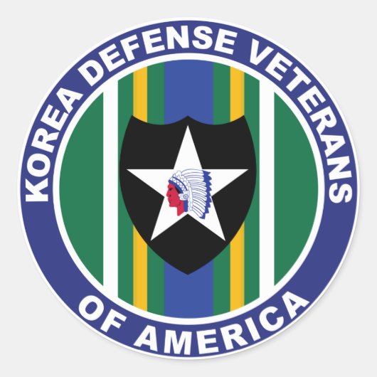 Koreanische Verteidigungsveteranen Runder Aufkleber (Vorderseite)
