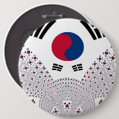 Koreanische Vibes: Eine Friedensbotschaft Button (Vorne & Hinten)