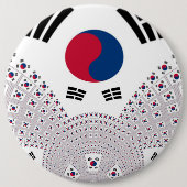 Koreanische Vibes: Eine Friedensbotschaft Button (Vorderseite)