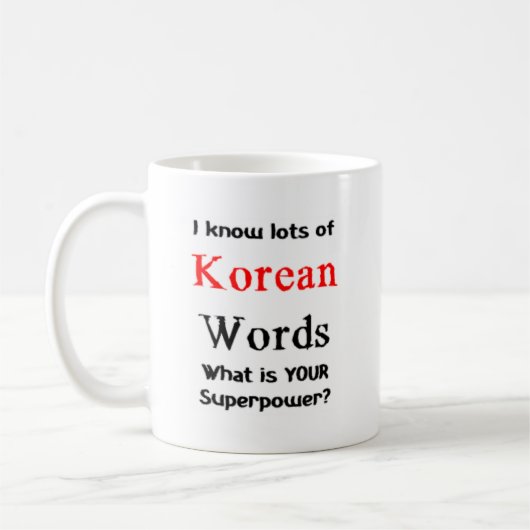 koreanische Wörter Kaffeetasse (Links)