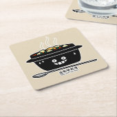 Koreanische würzige weiche rechteckiger pappuntersetzer (angewinkelt)