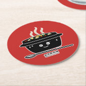 Koreanische würzige weiche runder pappuntersetzer (Angewinkelt)