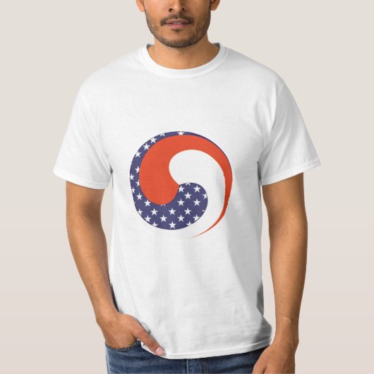 Koreanischer Amerikaner Taeguk T-Shirt (Vorderseite)