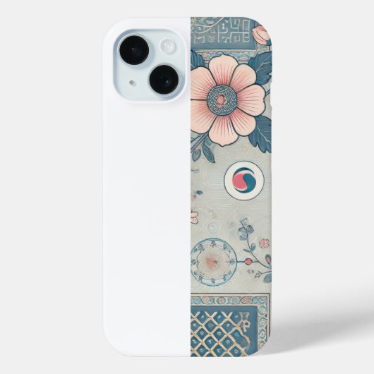 Koreanischer Blossom Art iPhone Case (Rückseite)