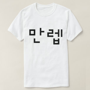 Koreanischer Experte 만렙 Manleb Hangul-Sprache T-Shirt