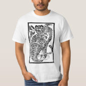 Koreanischer Folkkunsttiger T-Shirt (Vorderseite)
