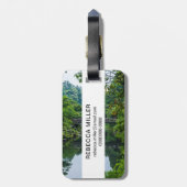 Koreanischer Garten und Brücke Gepäckanhänger (Rückseite vertikal)