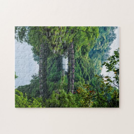 Koreanischer Garten und Brücke Puzzle (Horizontal)