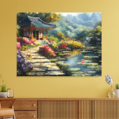 Koreanischer Geheimgarten Leinwanddruck (Insitu (Wohnzimmer))