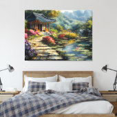 Koreanischer Geheimgarten Leinwanddruck (Insitu (Schlafzimmer))