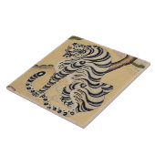 Koreanischer gestreifter Tiger Minhwa Fliese (Seite)
