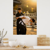Koreanischer Hapkido Selbstverteidigung Poster (Küche)
