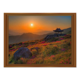 Koreanischer Herbstsonnenrahmen Fotodruck