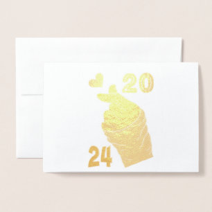 Koreanischer Herzschlag 2024 Folienkarte